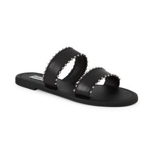 Steve Madden 🛍️ | Lola Black Leather Stud Sandals